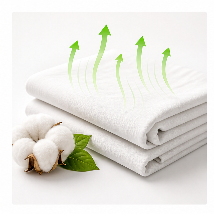 Breathable organic cotton fabric