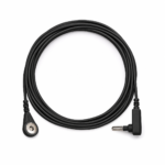 Black Grounding Cord, full length and connector view