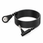 Black Grounding Cord, snap connector detail