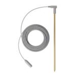 Grounding Rod with coiled gray cord, product view
