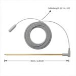 Grounding Rod and gray cord dimensions graphic