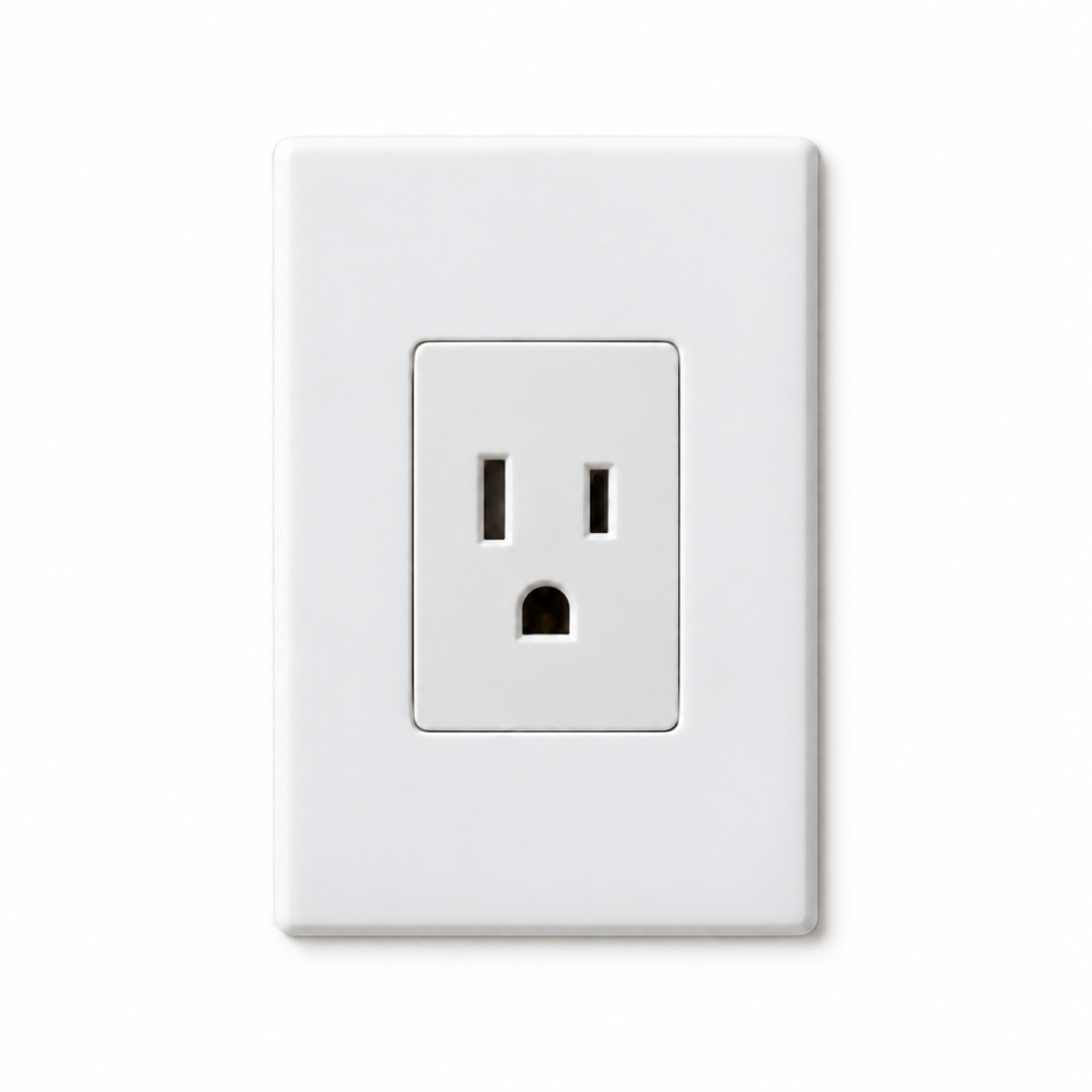 USA Type B white wall outlet illustration