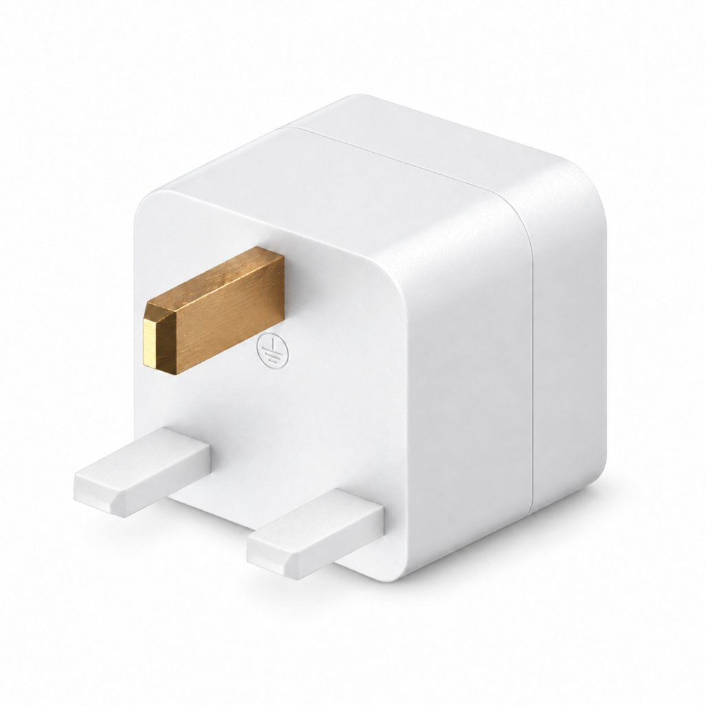 Aisiting UK Type G grounding safety adapter, plug view